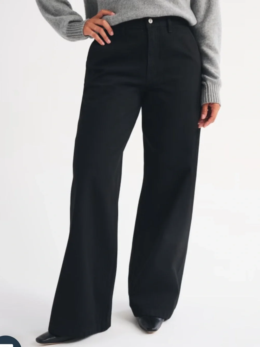 Abercrombie (Curve Love) Black High Rise Loose Women's Jeans